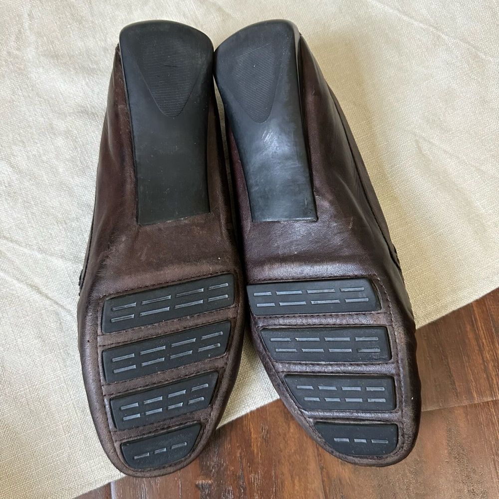 ROBERT ZUR Womens Driving Loafers Moccasins in Espresso Leather - Picture 12 of 12